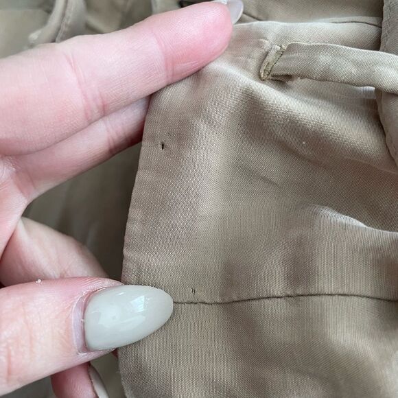 Zara Belted High Rise Loose Shorts Size XSmall tan - Picture 5 of 5